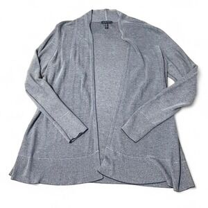 Eileen Fisher blue/grey cardigan with long sleeves.